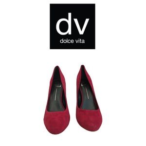 Dolce Vita Maroon Suede Heels Size 9